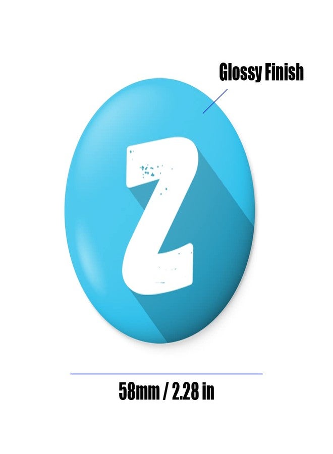 alterEgo Alphabet Initial Button Badge with Safety Pin backing (58mm Diameter) (Z) - Image 2